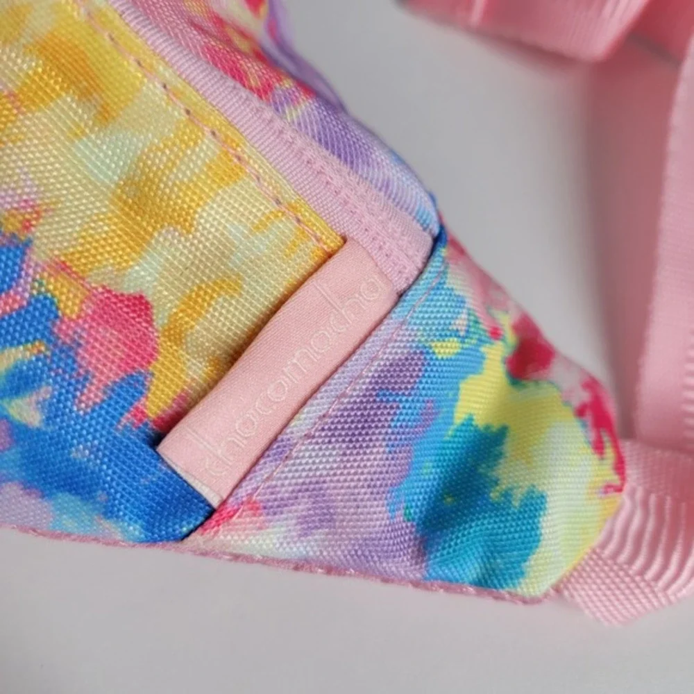 Choco Mocha Kids Tie Dye Fanny Pack Belt Bag Pink Blue Yellow‎ Adjustable Strap
